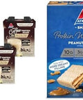 Atkins Iced Coffee Vanilla Latte Protein Shake 15G Protein 4G Net Carb 1G Sugar & Peanut Butter Protein Wafer Crisps 10G Protein 4G Net Carb 1G Sugar Keto Friendly