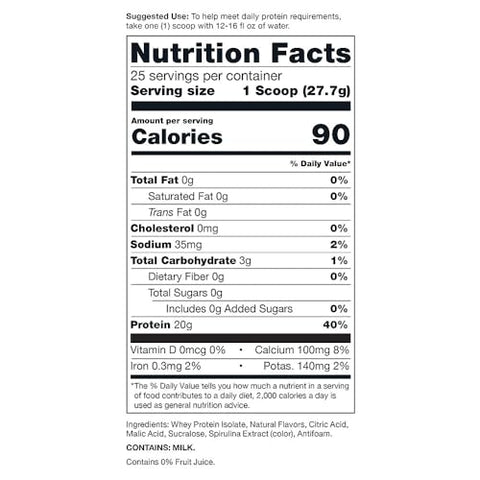 Raw Clear Whey Protein Powder - Cherry Lime Slush 24.43 Oz