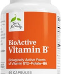 Terry Naturally Bioactive Vitamin B Aid Heart Health With Bioactive B Vitamins Supplement With Folate & Calcium B Complex Vitamin To Aid Nervous System Function 60 Capsules