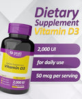 Prati Donaduzzi Vitamin D3 2000 Iu (50 Mcg) Softgels 600 Count - Daily Sunshine Supplement For Bone And Teeth Support 600 Day Supply