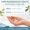Igennus Highest Strength FastActing Chelated Magnesium Glycinate 1300mg 380mg Elemental 90 Servings Pure and Clean Buffered Magnesium Bisglycinate Vegan 180 Capsules