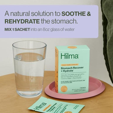 Hilma Stomach Recover And Hydrate Organic Electrolytes Powder For Hydration W/Prebiotics