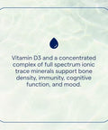 Trace Minerals Liquid Vitamin D3 126mcg (5000 IU) D3 with 72+ Concentrace Ionic Trace Minerals Fast Absorbing High Potency Natural Tropical Cherry Flavor 32 Servings 16 fl oz