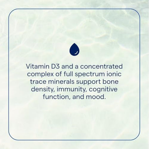 Trace Minerals Liquid Vitamin D3 126mcg (5000 IU) D3 with 72+ Concentrace Ionic Trace Minerals Fast Absorbing High Potency Natural Tropical Cherry Flavor 32 Servings 16 fl oz