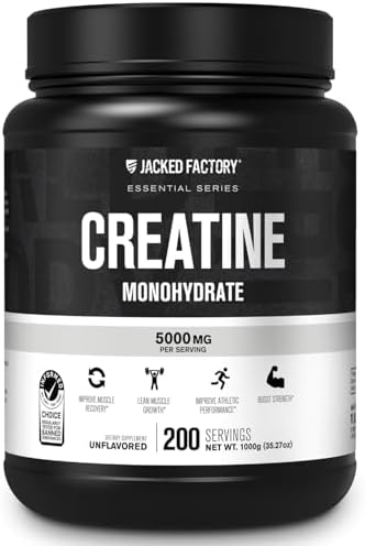 Jacked Factory Creatine Monohydrate Powder 425G 5G Daily Creatine Supplement For Men And Women Veganfriendly Thirdparty Tested 85 Servings Blue Raspberry