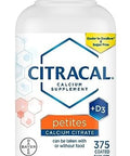 Citracal Petites 400 Mg Calcium Citrate Easily Absorbed And Highly Soluble With 12.5 Mcg (500 Iu) Vitamin D3 Bone Health Support For Ages 12+ Smaller And Easier To Swallow Caplets 375 Count