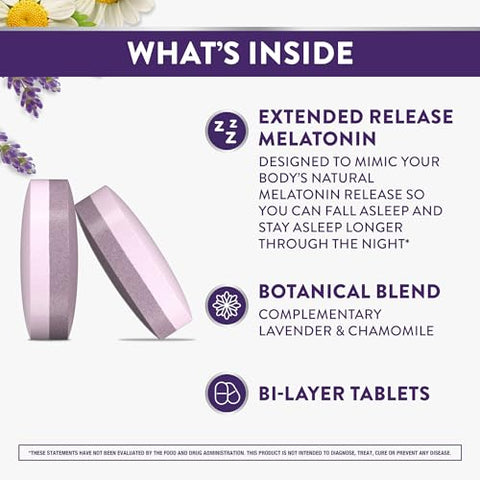 Zzzquil Pure Zzzs All Night Extended Release Melatonin Sleep Aid Tablets Helps You Stay Asleep Longer Sleep Aid For Adults 2 Mg Per Tablet 56 Total Tablets (2 Packs Of 28)
