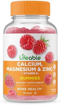 Lifeable Calcium Magnesium Zinc With Vitamin D3 Gummies Great Tasting Calcium Magnesium Zinc D3 Supplement For Tooth And Bone Health Calcium Gummies For Adults 90 Gummies