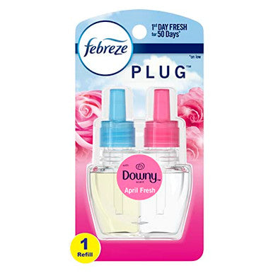 Febreze Plug Air Freshener Scented Oil Refill Downy April Fresh 1 Count