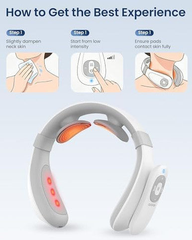 Comfier Fsa Eligible Cordless Neck Massager For Pain Relief Deep Tissue Vibration Travel MassagerPortable Hsa Neck Massager For Office Mothers Day