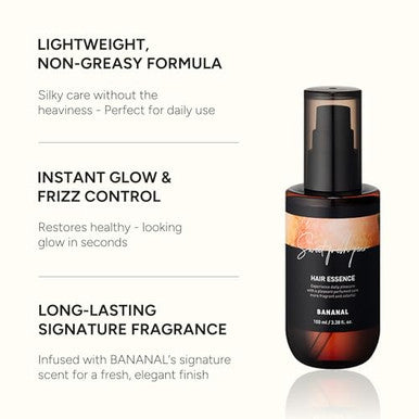 Bananal Perfumed Hair Care Trio Shampoo Treatment & Essence Damage Repair Frizz Control & Shine Botanical Oils Keratin & Amino Acids Korean Hair Scalp Sweet Fresh Pear 16.9 Fl Oz 2 + 3.38 Fl Oz