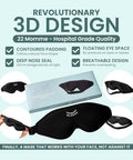 Glowco 3D Sleep Mask Contoured Eye Mask For Sleeping 100 Blackout Zero Pressure Adjustable Strap Light Blocking Eye Cover For Side Sleepers & Back Sleepers Travel Men And Women