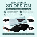 Glowco 3D Sleep Mask Contoured Eye Mask For Sleeping 100 Blackout Zero Pressure Adjustable Strap Light Blocking Eye Cover For Side Sleepers & Back Sleepers Travel Men And Women