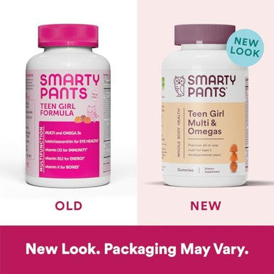 Smartypants Teen Guy Multivitamin Gummies: Omega 3 Fish Oil (Epa/Dha), Vitamin D3, C, Vitamin B12, B6, Vitamin A, K & Zinc, Gluten Free, Three Fruit Flavors, 120 Count (30 Day Supply)