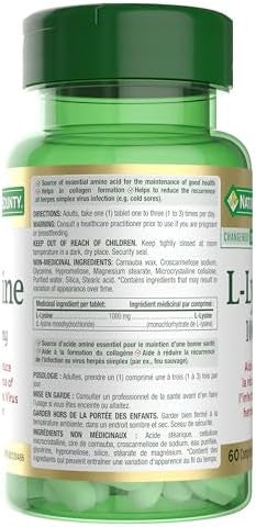 Nature's Bounty L-Lysine 1000 Mg 60 Tablets