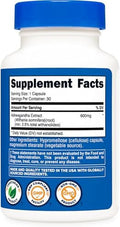 Nutricost Ashwagandha Root Extract Herbal Supplement 600Mg 30 Capsules Vegetarian Gmo Gluten