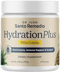 Santo Remedio Hydration Plus " Electrolytes Powder Drink Mix With Fiber & Greens Instant Hydration Immune Support With Zinc Lowcalorie No Added Sugar (Watermelon)