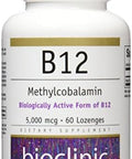 Bioclinic Naturals B12 Methylcobalamin Vitamins 60 Count