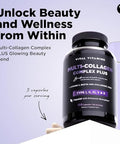 Vital Vitamins Multi Collagen Plus 2 Pack with Biotin Hyaluronic Acid Vitamin C Type I II III V X for Women and Men Hair Skin Nails Beauty Complex 300 Capsules