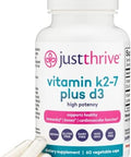 Just Thrive Vitamin K2-7 Plus D3 - Immune Heart And Bone Health Supplement 60 Vegetable Capsules