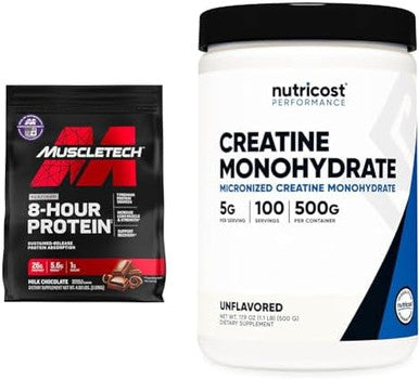 Muscletech Whey Protein Powder Muscle Builder Bundle Phase8 4.6Lb Protein Powder Nutricost 500G Creatine Monohydrate Powder