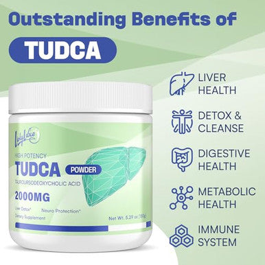 Livlyluxe Tudca Powder Liver Support Supplement 30 Servings 2000Mg