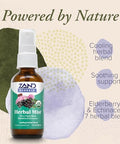 Zand Herbals Herbal Mist Cooling Spray - Soothing Refreshing Throat Spray W/ 7 Herb Blend - Organic Elderberry Ecea Licorice Root Peppermint Sage And Thyme - Non-Gmo Vegan Gluten 2Oz