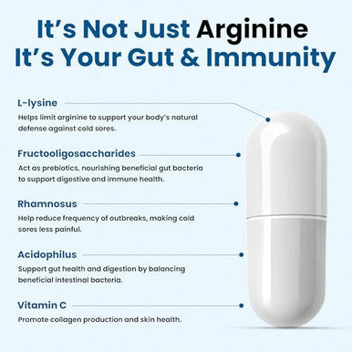 Clear Probiotics Lysine Cold Sore Treatment For Lips With Pre Probiotics & Vit