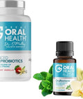 Great Oral Health Advanced Oral Probiotics For Mouth With Blis K12 M18 (Strawberry Vanilla) & Orarestore Tooth & Gum Oil Bad Breath Treatment For Adults Halitosis 2-In 1 Bundle