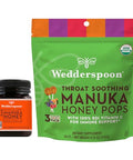 Wedderspoon Raw Premium Manuka Honey KFactor 16 (8.8 Oz, Pack of 1) and Manuka Honey Lollipops Variety Pack (24 Count, Pack of 1) - Genuine New Zealand Honey, Perfect Remedy For Dry Throats