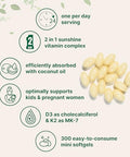 Micro Ingredients Vitamin D3 1000 Iu K2 Mk-7 25 Mcg 300 Softgels Virgin Coconut Oil 2-In-1 Bone Immune & Heart Support Easy To Swallow Non-Gmo