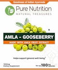 Pure Nutrition Amla Capsules (Indian Gooseberry) 1000 Mg Per Serving 180 Veg Capsules Amla Fruit Extract 500 Mg + Powder 500 Mg Standardized Extract NonGmo Herbal Supplement