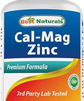 #1 Cal Mag Zinc By Best Naturals Essential Mineral Complex Manufactured In A Usa Based Gmp Facility And Third Party Tested For Purity. D 180 Tablets