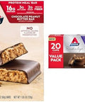 Atkins Chocolate Peanut Butter Protein Meal Bar High Fiber & Endulge Peanut Butter Cups Dessert Favorite Low Carb 0G Sugar 20 Count