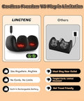 Lingteng Cordless Foot Massager With 120 F Heat Rechargeable Shiatsu Foot And Calf Kneading Machine With 3 Intensities And Remote For Home Office s For Women Men Dad Mom
