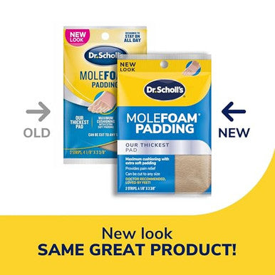 Dr. Scholl'S Molefoam Padding Strips 2 Each (Pack Of 3)