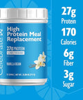 Celebrate Vitamins High Protein Meal Replacement Shake, 27 G Protein Powder, 6 G Of Fiber, For Post-Bariatric Surgery Patients, Vanilla Bean, 15 Servings