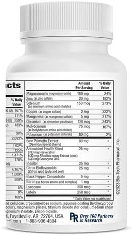 Bio Tech Pharmacal Essential Multivitamin Mineral Blend Dietary Supplement Provides Essential Vitamins And Minerals Includes Vitamins A, C, D, E, And K