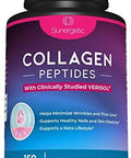 Sunergetic Premium Collagen Peptides Capsules " 2500 Mg Of Verisol Collagen Peptides Type 1 & Type 3 " Multi Collagen Supplement To Support Joint Health Hair Skin & Nails " 150 Collagen Capsules