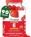 Lifeable Vitamin E Gummies 400 Iu Great Tasting Vitamin E Supplements Skin Eye Health And Immune Function Support Vit E For Adults Men Women 90 Gummies