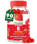 Lifeable Vitamin E Gummies 400 IU Great Tasting Vitamin E Supplements Skin Eye Health and Immune Function Support VIT E for Adults Men Women 90 Gummies