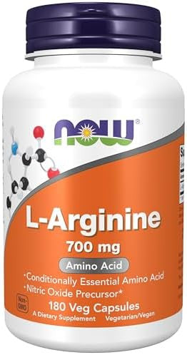 Now Foods Supplements Larginine 700 Mg Nitric Oxide Precursor Amino Acid 180 Veg Capsules