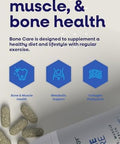 VEGETOLOGY Bone Care Bone Health Supplements Phytodroitin Glucosamine Vitamin D3 K2 and Calcium Supplement Cartilage Muscle and Joint Support Supplement Vegan Bone Strength (60 Count)