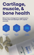 VEGETOLOGY Bone Care Bone Health Supplements Phytodroitin Glucosamine Vitamin D3 K2 and Calcium Supplement Cartilage Muscle and Joint Support Supplement Vegan Bone Strength (60 Count)