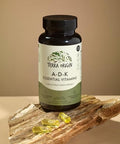 TERRA ORIGIN ADK Essential Vitamin Supplement 60 Liquid Capsules High Potency Vitamin A D 5000 IU K1 and K2 Non GMO Gluten Free Vegan Made in USA