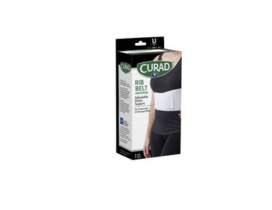 Curad Universal Rib Belt Supports Bruised or Broken Ribs Elastic Material for Comfort Contoured Unisex Fits 28" - 50" 1 Belt