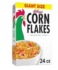 Kellogg's Corn Flakes Breakfast Cereal, Kids Cereal, Family Breakfast, Giant Size, Original, 24oz Box (1 Box)