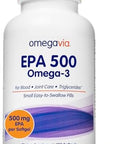 Omegavia Epa 500 Purified Omega3 Fish Oil Supplement 500 Mg Epa In Triglyceride Form Burpless Fish Oil Nongmo Gluten Ifos 5Star 120 Softgels