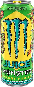 Monster Energy Juice Rio Punch, Energy Drink, 16 Ounce | Energy + Juice, Pack of 15