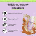 Lemme Colostrum Coffee Creamer for Gut, Skin, Hair & Healthy Aging, Sugar Free Liposomal & Grass Fed 1g Colostrum w/Lactoferrin, MCT Oil, Immunoglobulins, Vanilla Creme Flavored
